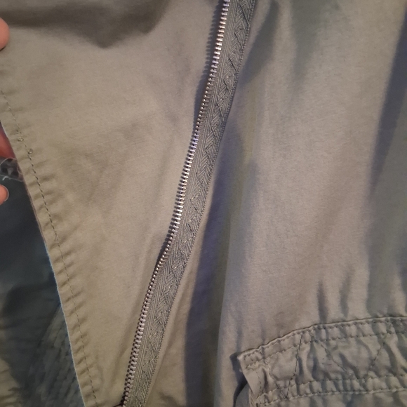 Ann Taylor LOFT Utility Jacket Women’s XS Olive Green Cargo Anorak Zip Front - Picture 5 of 6